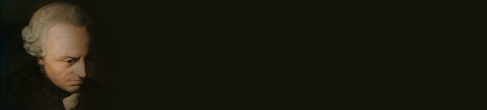 Kopf von Immanuel Kant auf schwarzem Hintergrund