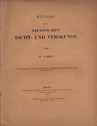 Einiges zur japanischen Dicht- und Verskunst