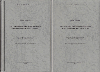 Die Frühzeit des Weimarischen Hoftheaters unter Goethes Leitung (1791 bis 1798)