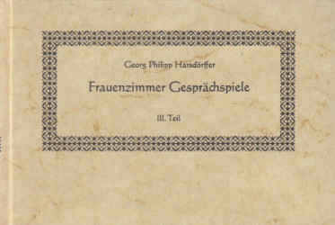 Buchcover Frauenzimmer Gesprächspiele. III. Teil
