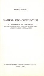 Matière, sens, conjointure