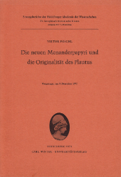 Die neuen Menanderpapyri und die Originalität des Plautus