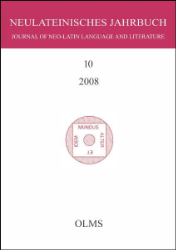 Neulateinisches Jahrbuch. Band 10 · 2008