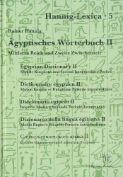 Ägyptisches Wörterbuch II. Teil 1