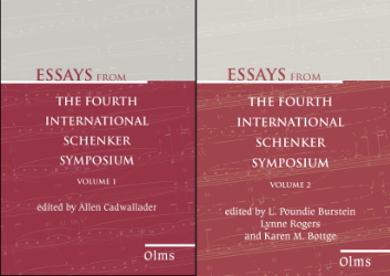 Essays from the Fourth International Schenker Symposium. Two volumes