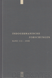 Buchcover Indogermanische Forschungen. 113. Band 2008