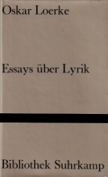 Essays über Lyrik