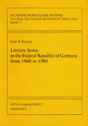 Literary series in the Federal Republic of Germany from 1960 to 1980