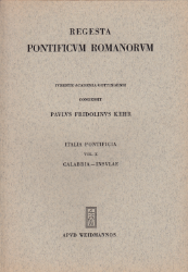 Regesta Pontificum Romanorum: Italia pontificia. Vol. X: Calabria - Insulae
