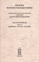 Buchcover Regesta Pontificum Romanorum: Italia pontificia. Vol. IX: Samnium - Apulia - Lucania ...
