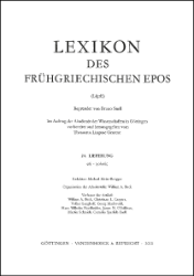 Lexikon des frühgriechischen Epos (LfgrE). 24. Lieferung