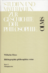 Bibliographia philosophica vetus. Pars 3