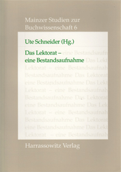 Das Lektorat - eine Bestandsaufnahme