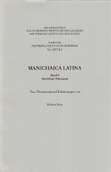 Manichaica Latina. Band 4
