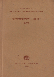 Händel-Ehrung der Deutschen Demokratischen Republik Halle 11. - 19. April 1959