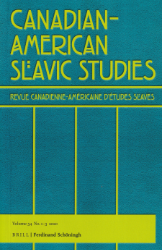 Canadian-American Slavic Studies/Revue canadienne américaine d'études slaves. Volume 54,1-3 (2020)