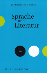 Sprache und Literatur. 50. Jahrgang. Heft 123