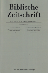 Biblische Zeitschrift. Neue Folge. Jahrgang 64