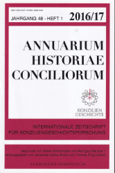 Annuarium Historiae Conciliorum - Jahrgang 48 (2016/17). Heft 1