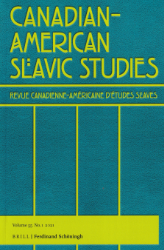 Canadian-American Slavic Studies/Revue canadienne américaine d'études slaves. Volume 55,1 (2021)