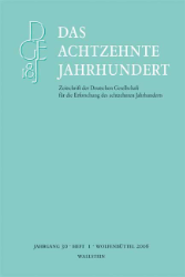 Das Achtzehnte Jahrhundert. Jahrgang 30, Heft 1