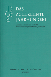 Das Achtzehnte Jahrhundert. Jahrgang 24, Heft 1