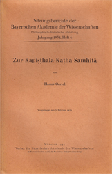 Zur Kapisthala-Katha-Samhita