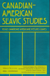 Canadian-American Slavic Studies/Revue canadienne américaine d'études slaves. Volume 57,1-2 (2023)