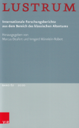 Buchcover Lustrum. Band 62 · 2020