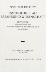 Psychologie als Erfahrungswissenschaft. Erster Teil