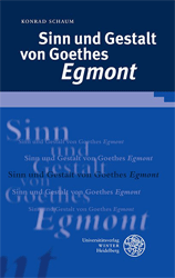 Buchcover Sinn und Gestalt von Goethes 'Egmont'