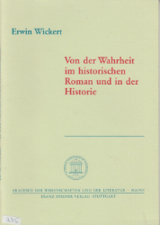 Buchcover Von der Wahrheit im historischen Roman und in der Historie