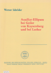 Buchcover Auxiliar-Ellipsen bei Geiler von Kaysersberg und bei Luther