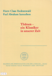 Buchcover Thünen - ein Klassiker in unserer Zeit