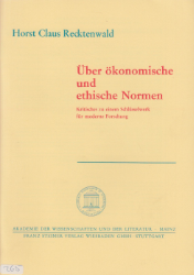 Buchcover: Über ökonomische und ethische Normen