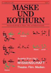 Maske und Kothurn. 63. Jahrgang 2017, Heft 1