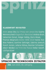 Klagenfurt Revisited. Sprache im technischen Zeitalter 234. 58. Jahrgang, 2020. Heft 2