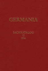 Beiheft zu Germania 72, 1994: Sachkatalog der Bibliothek, Zugänge 1993