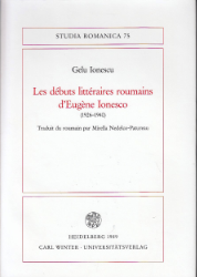 Les débuts littéraires roumains d´Eugène lonesco (1926-1940)