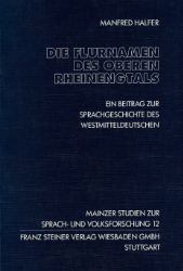 Die Flurnamen des Oberen Rheinengtals