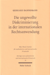 Die ungewollte Diskriminierung in der internationalen Rechtsanwendung