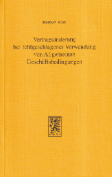 Vertragsänderung bei fehlgeschlagener Verwendung von Allgemeinen Geschäftsbedingungen