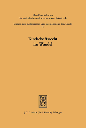 Kindschaftsrecht im Wandel