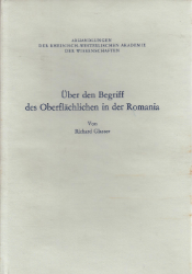 Über den Begriff des Oberflächlichen in der Romania