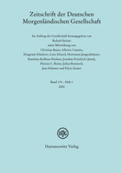 Zeitschrift der Deutschen Morgenländischen Gesellschaft. Band 174, Heft 1 (2024)