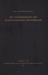 Die Grundbegriffe des internationalen Privatrechts