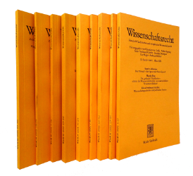 Buchcover WissR - Wissenschaftsrecht. Jahrgang 53 (2020) - 56 (2023)
