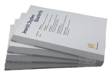 Buchcover JSQ - Jewish Studies Quarterly. Vol. 29 (2022)