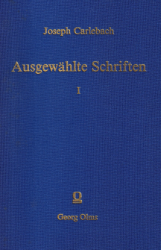 Buchcover: Ausgewählte Schriften. Band I