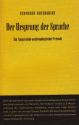 Der Ursprung der Sprache - Rosenkranz, Bernhard